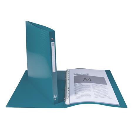 Gyűrűs könyv, 4 gyűrű, 20 mm, A4, PP, címkével, EXACOMPTA, sötétzöld 3 Négygyűrűs gyűrűskönyvek