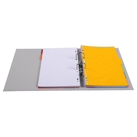 Iratrendező, 70 mm, A4, PVC, EXACOMPTA, szürke 3 Iratrendezők, PP külső, PP belső, 70-80 mm gerinc