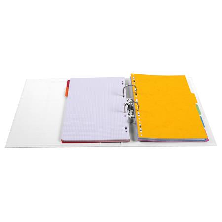 Iratrendező, 70 mm, A4, PVC, EXACOMPTA, fehér 3 Iratrendezők, PP külső, PP belső, 70-80 mm gerinc