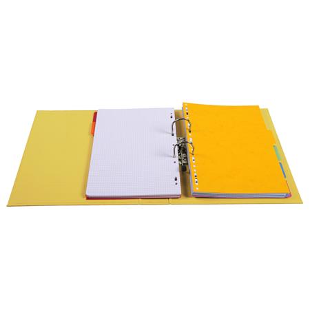 Iratrendező, 70 mm, A4, PVC, EXACOMPTA, sárga 3 Iratrendezők, PP külső, PP belső, 70-80 mm gerinc