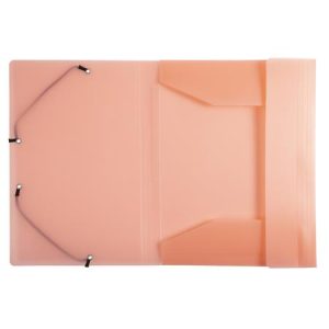 Gumis mappa, PP, A4, EXACOMPTA "Chromaline Pastel", korall