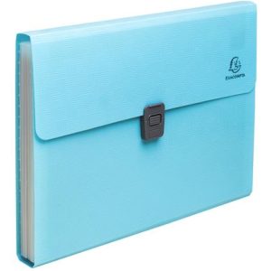 Harmonikamappa, A4, PP, 13 rekeszes, EXACOMPTA "Pop`NCo", ciánkék