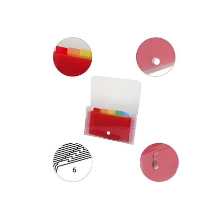 Harmonikamappa, 180x110 mm, PP, 6 rekeszes, EXACOMPTA 4 Harmonikamappa, 180x110 mm, PP, 6 rekeszes, EXACOMPTA - Image 4