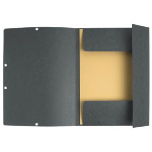 Gumis mappa, prespán, A4, EXACOMPTA, sötét szürke