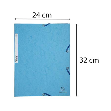 Gumis mappa, prespán, A4, EXACOMPTA, türkiz 2 Gumis mappa, prespán, A4, EXACOMPTA, türkiz