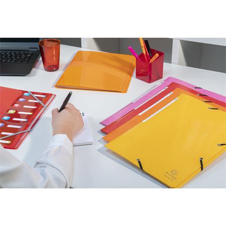 Gumis mappa, karton, A4, EXACOMPTA "Iderama", piros 4 Gumis mappa, karton, A4, EXACOMPTA "Iderama", piros - Image 4