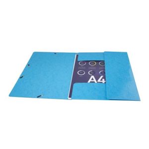 Gumis mappa, karton, A4, EXACOMPTA "Iderama", világoskék