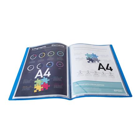 Bemutatómappa, 30 zsebes, A4, EXACOMPTA "Opak", kék 2 Bemutatómappa, 30 zsebes, A4, EXACOMPTA "Opak", kék