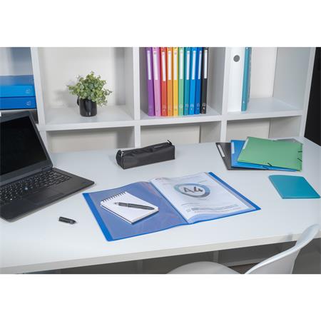 Bemutatómappa, 30 zsebes, A4, EXACOMPTA "Opak", kék 4 Bemutatómappa, 30 zsebes, A4, EXACOMPTA "Opak", kék - Image 4