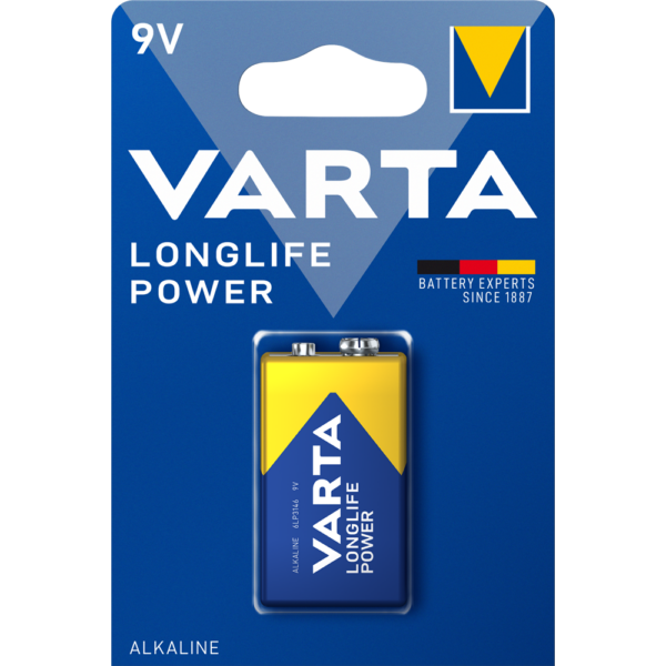 Elem 9V 6LR61 Longlife Power 1 db csomag Varta i591345