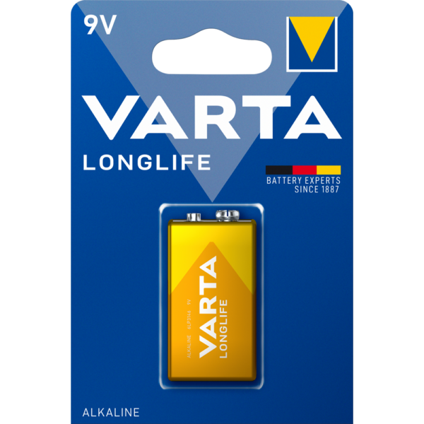 Elem 9V os 6LR61 E Longlife 1 db csomag Varta i591408