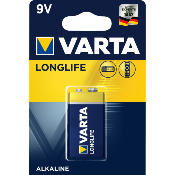 Elem 9V os 6LR61 E longlife 1db csomag VARTA i113989