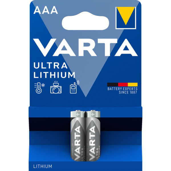 Elem AAA mikro LR03 Industrial 2 db csomag Varta Ultra Lithium i591633