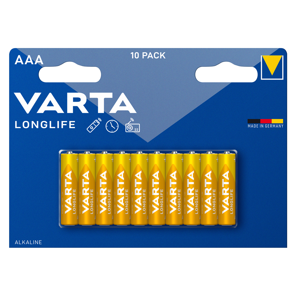 Elem AAA mikro LR03 Longlife 10 db/csomag, Varta 3 Elem AAA mikro LR03 Longlife 10 db/csomag, Varta - Image 3