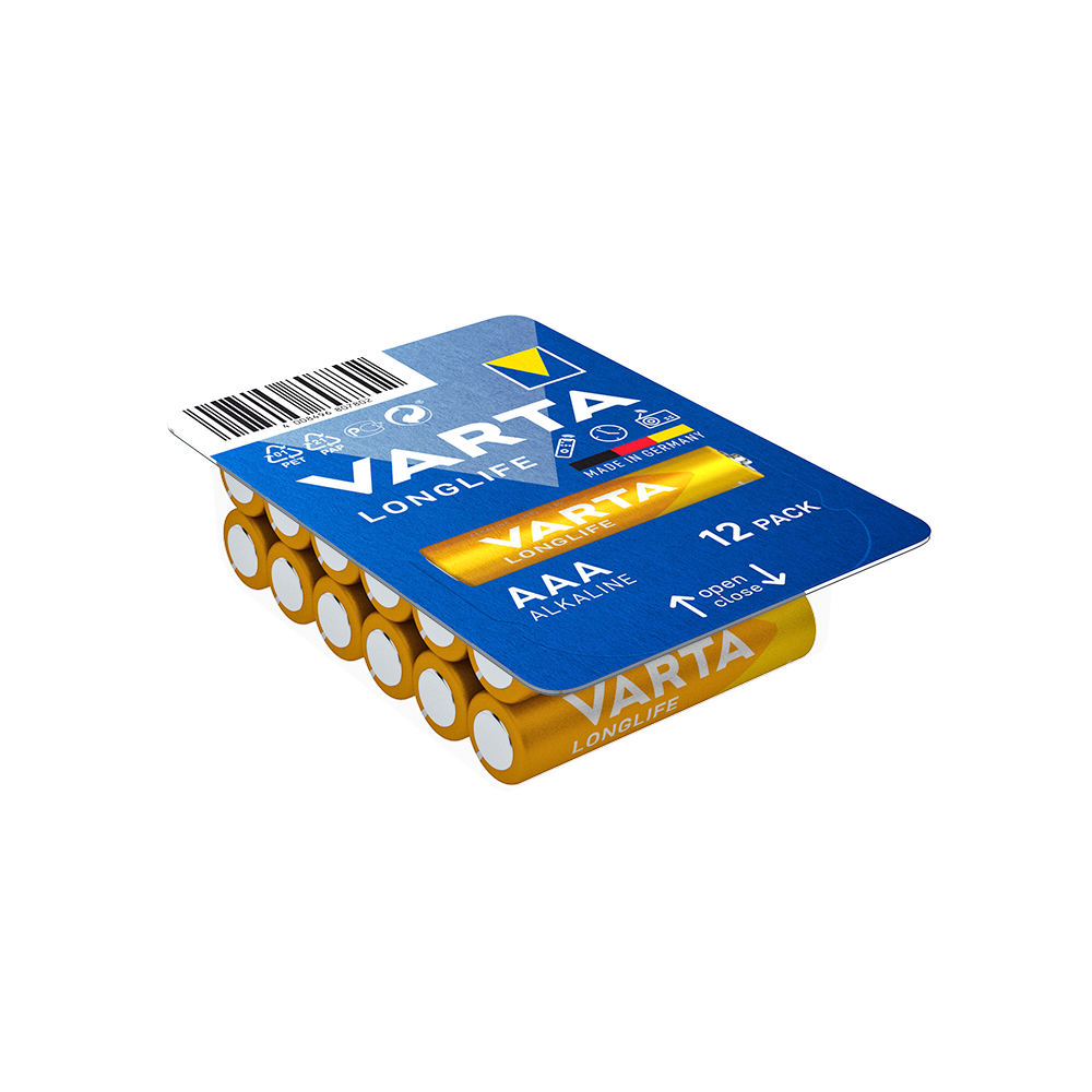 Elem AAA mikro LR03 Longlife BigBox 12 db/csomag, Varta 2 Elem AAA mikro LR03 Longlife BigBox 12 db/csomag, Varta - Image 2