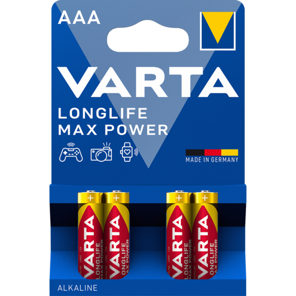 Elem AAA mikro LR03 Longlife Max Power 4 db csomag Varta i591354