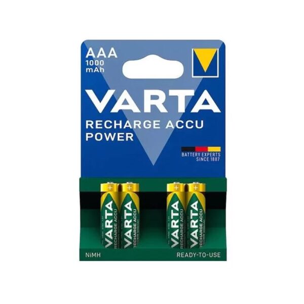 Elem toltheto akku AAA mikro 1000 mAH Power 4 db csomag Varta i542947