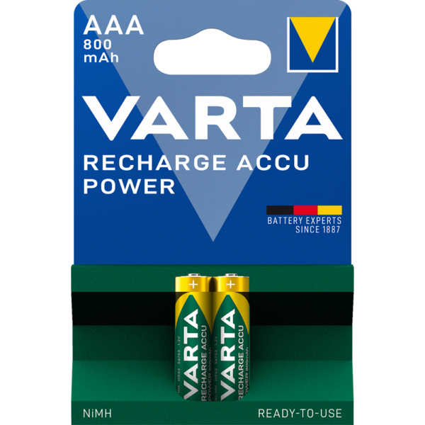 Elem toltheto akku AAA mikro 800 mAH Power 2 db csomag Varta i591435