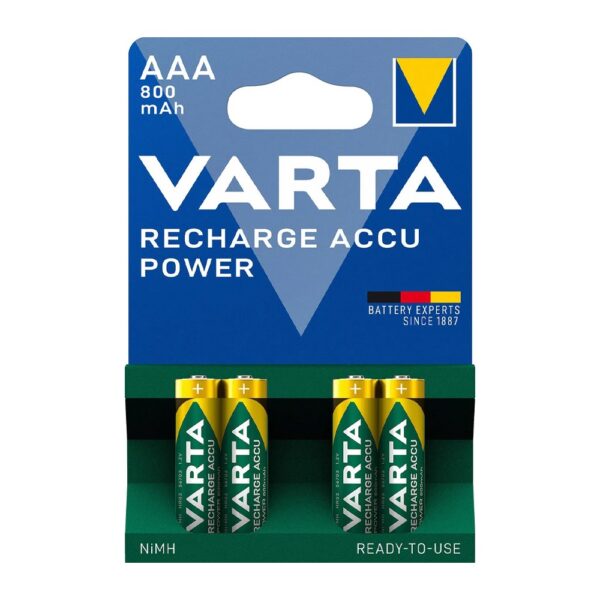 Elem toltheto akku AAA mikro 800 mAH Power 4 dbcsomag Varta i589401