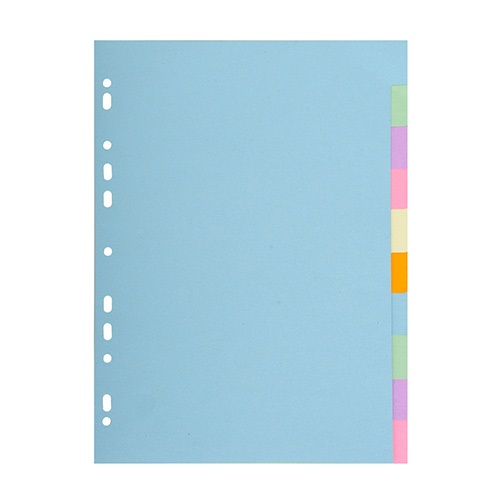 Elválasztólap karton Exacompta A/4 10 részes színes 170 g 1 Elválasztólap karton Exacompta A/4 10 részes színes 170 g