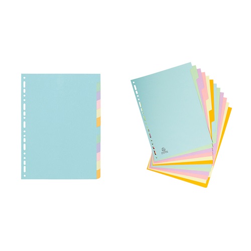 Elválasztólap karton Exacompta A/4 12 részes színes 170 g 1 Elválasztólap karton Exacompta A/4 12 részes színes 170 g