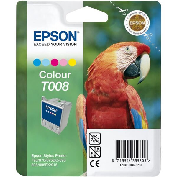 Epson T008 tintapatron color ORIGINAL leertekelt i180952