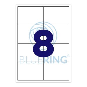 Etikett címke, 99,1x67,7mm, 100 lap, 8 címke/lap Bluering