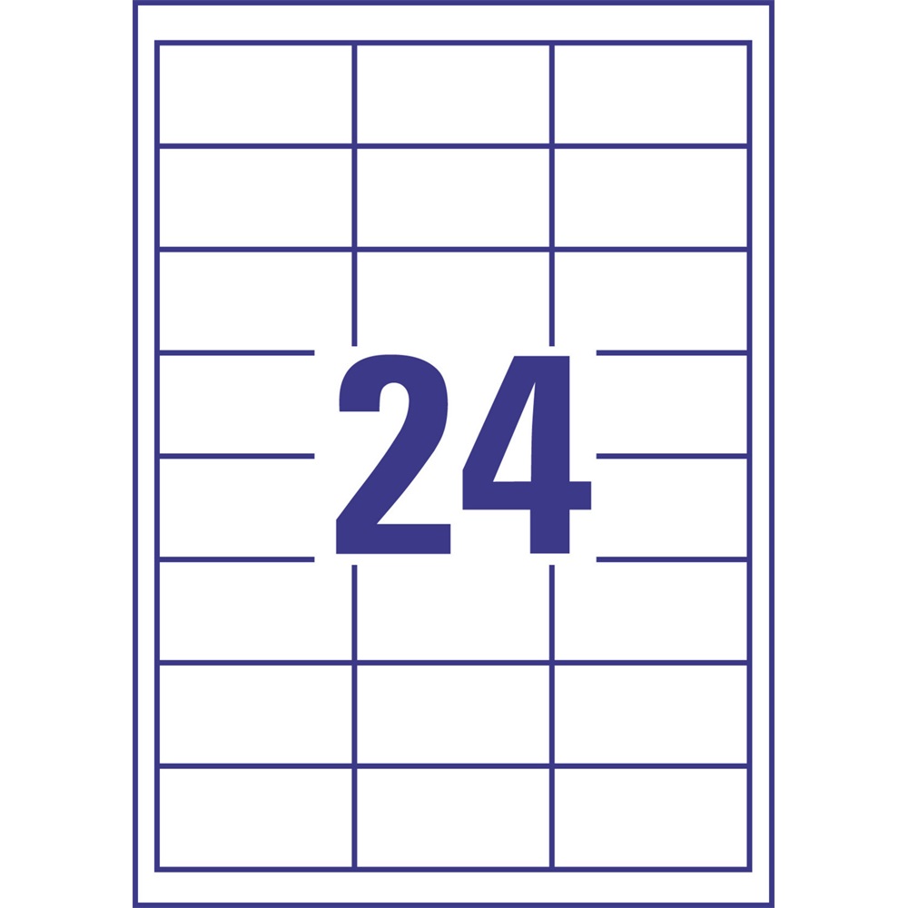 Etikett címke, 64,6 x33,8mm, univerzális, 24 címke/ív, 100 ív/doboz, Avery fehér 4 Etikett címke, 64,6 x33,8mm, univerzális, 24 címke/ív, 100 ív/doboz, Avery fehér - Image 4