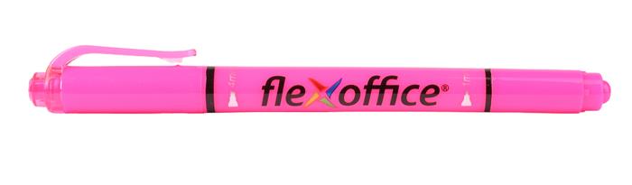 Szövegkiemelő, 1,0/4,0 mm, kétvégű, FLEXOFFICE "HL01", rózsaszín 2 Szövegkiemelő, 1,0/4,0 mm, kétvégű, FLEXOFFICE "HL01", rózsaszín