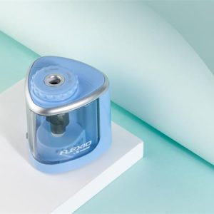 Hegyező, elemes, asztali, FLEXOFFICE "Flexio", kék