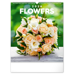 Falinaptár képes  300x340mm Flowers Realsystem 2026.