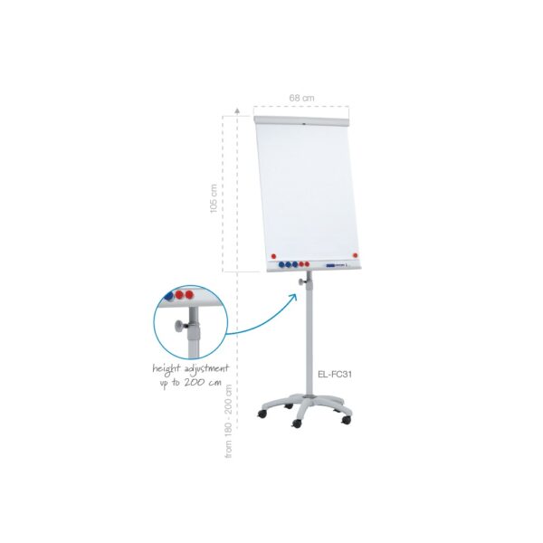 Flipchart tabla 68x105 cm magneses 5 gorgos gurithato ValueLine FRANKEN i97246