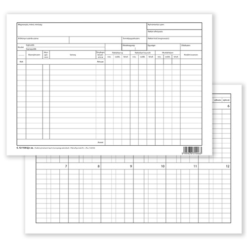 Fogyóeszköz mennyiség nyilvántartó szabadlap A/4 fekvő 2 Fogyóeszköz mennyiség nyilvántartó szabadlap A/4 fekvő - Image 2