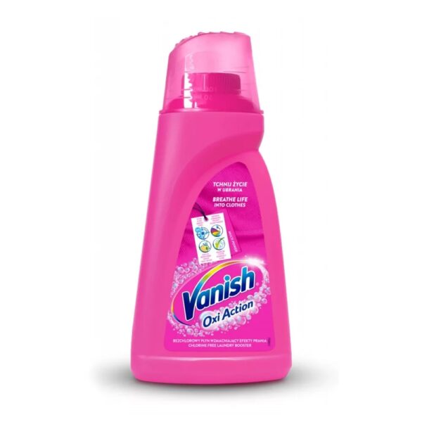 Folteltavolito gel szines ruhakhoz 1 liter Vanish Oxi Action pink i531276