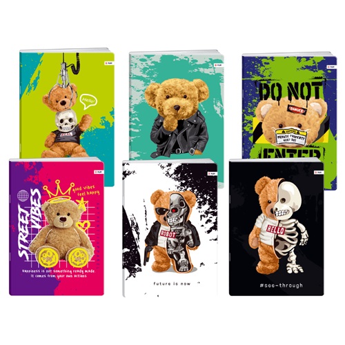 Füzet Play Teddy bears A/4 tűzött 40 lapos kockás 1 Füzet Play Teddy bears A/4 tűzött 40 lapos kockás