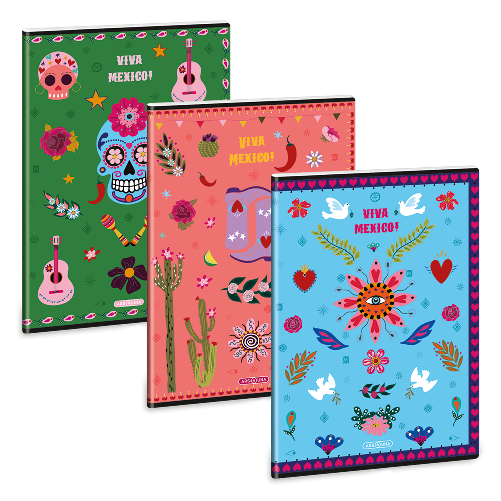 Füzet iskolai A4, 40lap, vonalas Ars Una VIVA MEXICO 10db/csomag 1 Füzet iskolai A4, 40lap, vonalas Ars Una VIVA MEXICO 10db/csomag