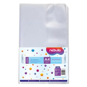 Füzetborító A4, bújtatós, PVC, 15 db/csomag,  Nebulo