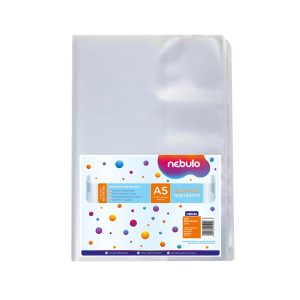 Füzetborító A5, bújtatós, PVC, 15 db/csomag, Nebulo