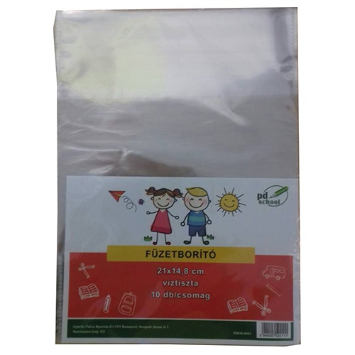 Füzetborító pd A/5 IPP víztiszta 10db/csomag 1 Füzetborító pd A/5 IPP víztiszta 10db/csomag