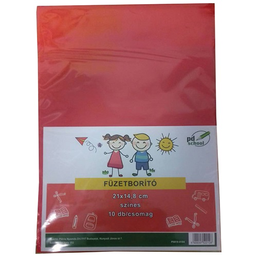 Füzetborító pd A/5 színes PP 10db/csomag 1 Füzetborító pd A/5 színes PP 10db/csomag