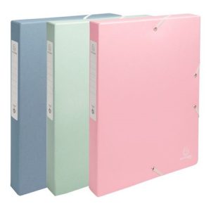 Füzetbox karton Exacompta Autentik A/4 40 mm gerinccel vegyes színek