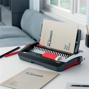 Spirálozógép, műanyag spirálkötéshez, manuális, 165 lap, GBC "CombBind CB12"