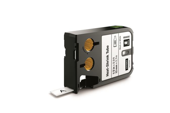 Zsugorcső, feliratozógéphez, 12 mm x 2,9 m, DYMO "XTL", fehér-fekete 1 DYMO