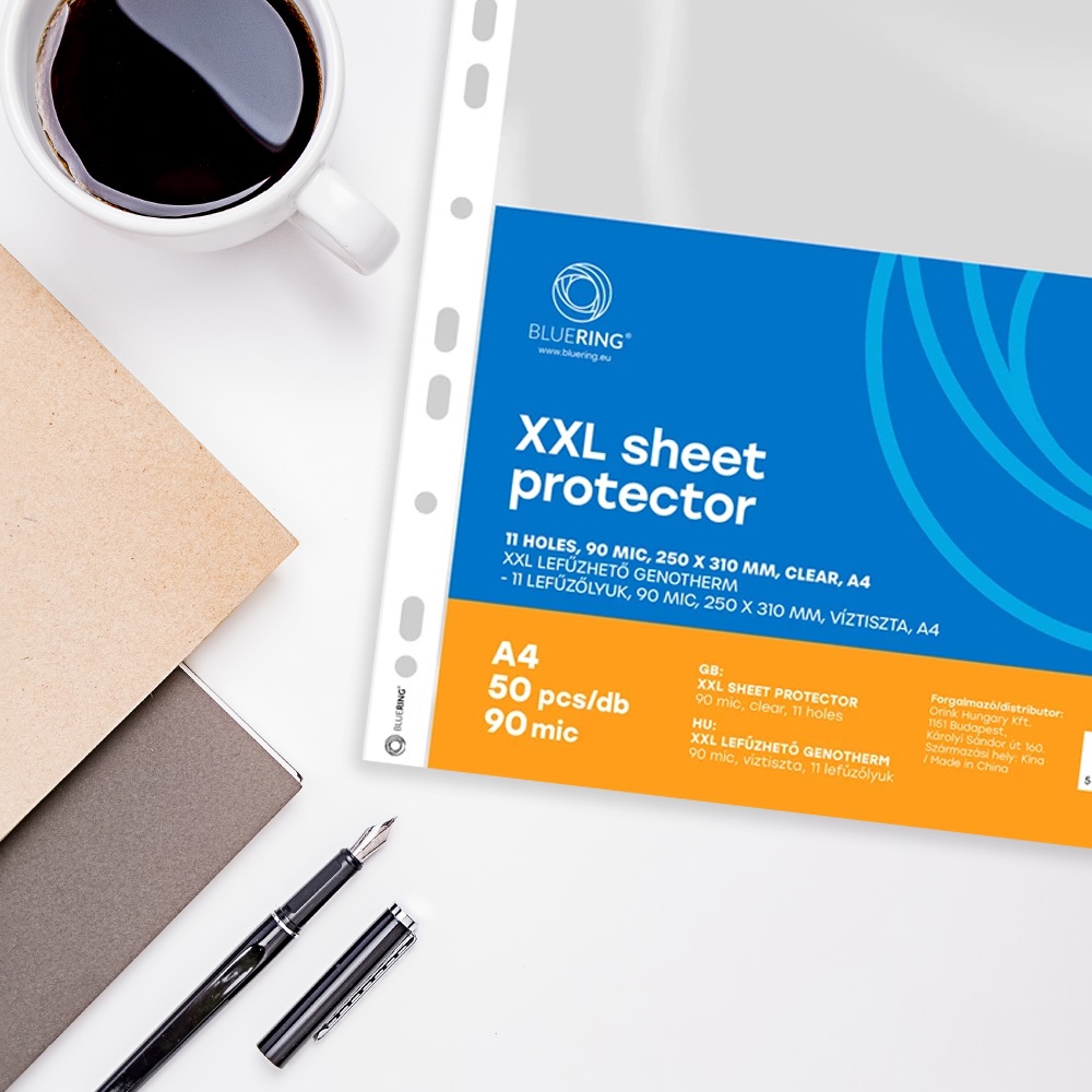 Genotherm lefűzhető, A4, XXL 90 micron 250x310mm, Extra SZÉLES víztiszta Bluering® 50 db/csomag 4 Genotherm lefűzhető, A4, XXL 90 micron 250x310mm, Extra SZÉLES víztiszta Bluering® 50 db/csomag - Image 4