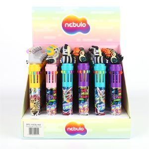 Golyóstoll 10színű, safari, 30 db/display Nebulo