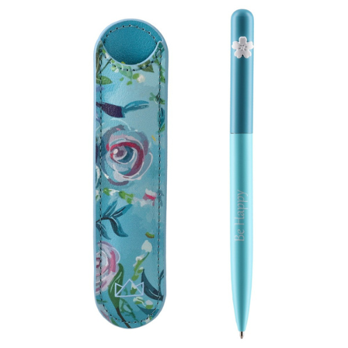 Golyóstoll Burgeon kék 1,0 mm kék tintával, eldobható, eco bőr tokkal 2 Golyóstoll Burgeon kék 1,0 mm kék tintával, eldobható, eco bőr tokkal - Image 2