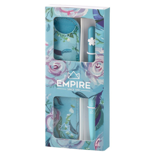 Golyóstoll Burgeon kék 1,0 mm kék tintával, eldobható, eco bőr tokkal 1 Golyóstoll Burgeon kék 1,0 mm kék tintával, eldobható, eco bőr tokkal