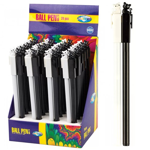 Golyóstoll Centrum 0,7mm BLACK&WHITE CAT készlet kék tintával, 2db 1 Golyóstoll Centrum 0,7mm BLACK&WHITE CAT készlet kék tintával, 2db