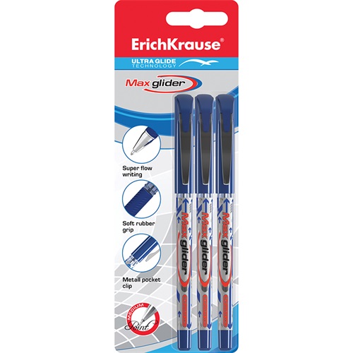 Golyóstoll ErichKrause Max Glider 0.7 mm kék 1 Golyóstoll ErichKrause Max Glider 0.7 mm kék