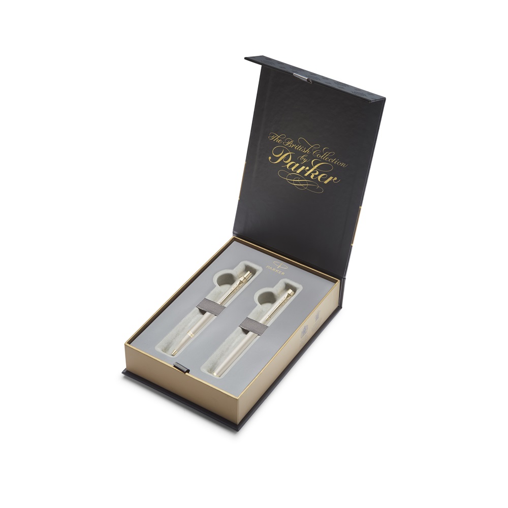 Golyóstoll+töltőtoll pezsgő test, arany klipsz Parker Royal IM Monochrome 1 Golyóstoll+töltőtoll pezsgő test, arany klipsz Parker Royal IM Monochrome